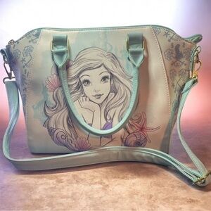 Loungefly Ariel Shoulder Bag - Aqua and Cream